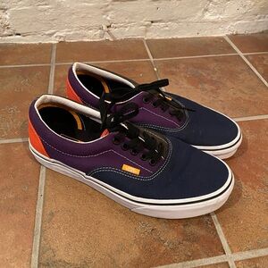 Vans Men's Navy, Purple, and Orange Sneakers Size 8